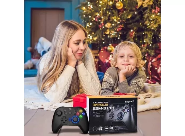 EASYSMX WIRELESS GAMING CONTROLLER - CUSTOM KEY GAMING CONTROLLER - PLUG & PLAY JOYSTICK FOR PC, STEAM DECK, PS3, ANDROID TV BOX