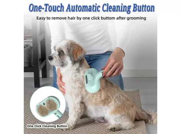 PET STEAM GROOMING COMB - STEAM BRUSH FOR DOGS & CATS, DETANGLING AND HAIR REMOVAL