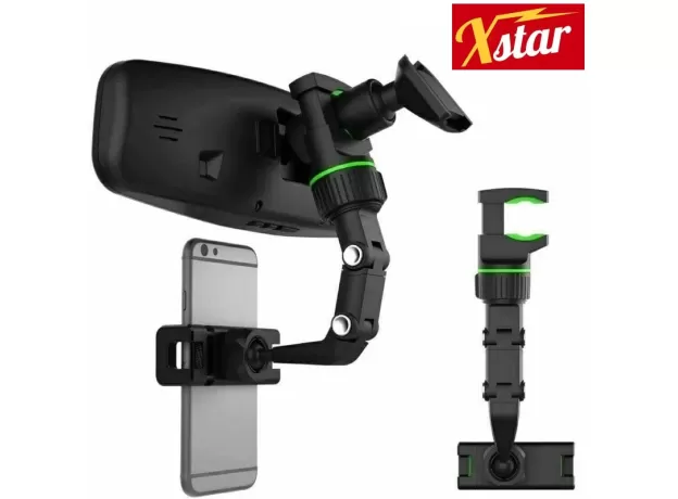 MULTIFUNCTIONAL REARVIEW MIRROR PHONE HOLDER - ADJUSTABLE HANDS-FREE CAR PHONE MOUNT