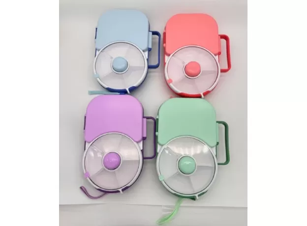 ROTATING KIDS LUNCHBOX - MULTI-COMPARTMENT LUNCHBOX FOR KIDS - 360° BENTO BOX WITH LEAKPROOF COMPARTMENTS FOR SCHOOL