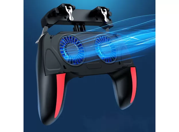 H10 MOBILE PHONE GAME HANDLE WITH DUAL FAN COOLING - SHOOTING JOYSTICK CONTROLLER FOR IOS & ANDROID