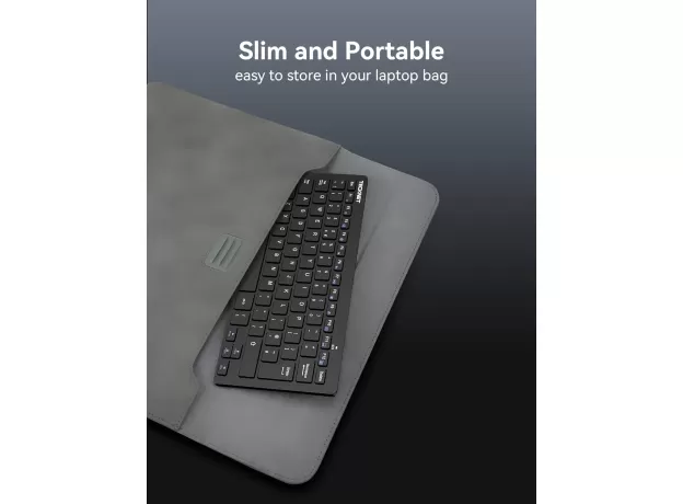 TECKNET 2.4GHZ WIRELESS KEYBOARD UK LAYOUT – COMPACT SILENT MINI KEYBOARD FOR WINDOWS & CHROME OS, WHISPER-QUIET KEYS, 12-MONTH BATTERY LIFE, BLACK