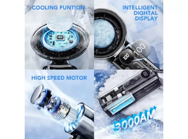 HIGH-SPEED HANDHELD FAN - PORTABLE TURBO JET COOLING FAN WITH ADJUSTABLE SPEEDS