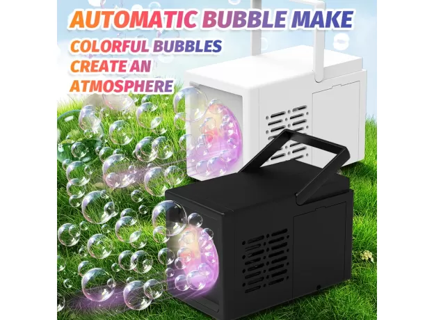 AUTOMATIC 10-HOLE BUBBLE BLOWER MACHINE - PORTABLE PARTY TOY FOR KIDS