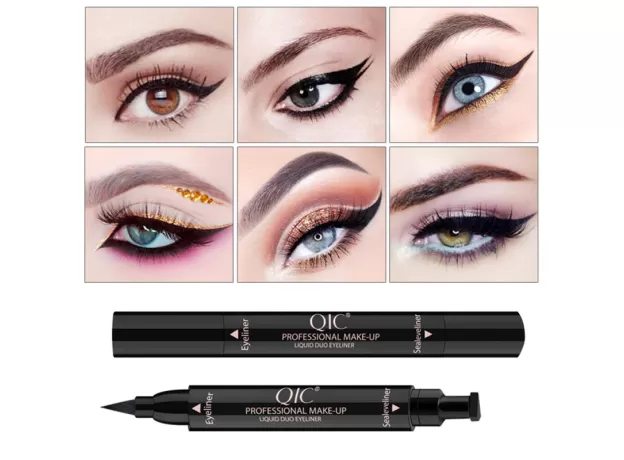 EYELINER STAMP & LIQUID LINER PEN – WATERPROOF QUICK-DRY WINGED SEAL MAKEUP TOOL