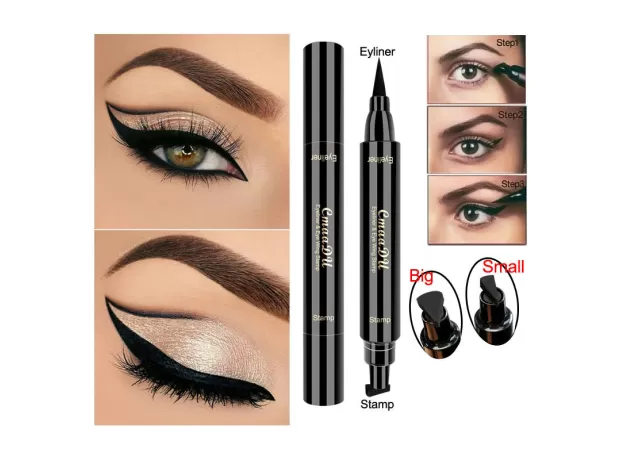 EYELINER STAMP & LIQUID LINER PEN – WATERPROOF QUICK-DRY WINGED SEAL MAKEUP TOOL