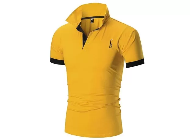 MEN’S PREMIUM SLIM FIT POLO SHIRT – CASUAL SHORT SLEEVE SOLID COLOR COTTON TOP