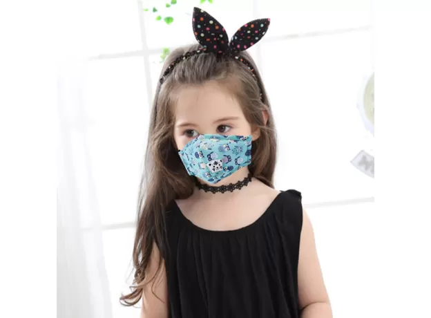 KIDS' WASHABLE DUST MASK WITH EXHALATION VALVE – REUSABLE ANTI-HAZE FACE FILTER FOR CHILDREN