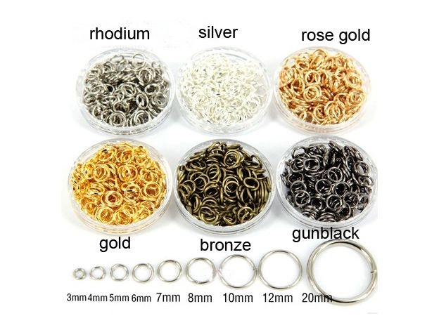 PREMIUM METAL JUMP RINGS SET – SILVER/GOLD/BRONZE SPLIT RINGS & CONNECTORS FOR DIY JEWELRY MAKING