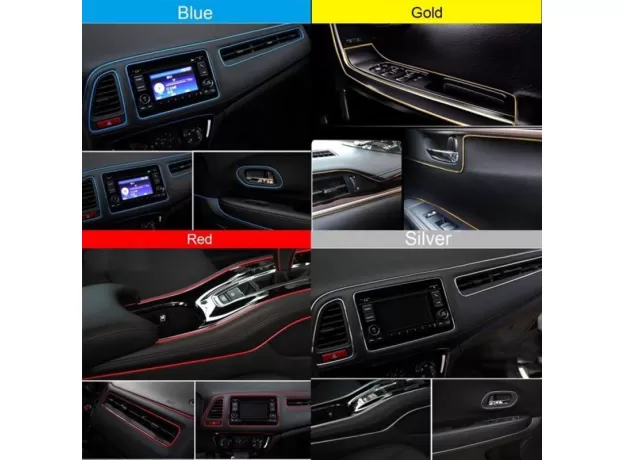 CAR STYLE INTERIOR TRIM WITH DECORATIVE MOLDING FASCIA DASHBOARD DOOR EDGE UNIVERSAL CAR ACCESSORIES