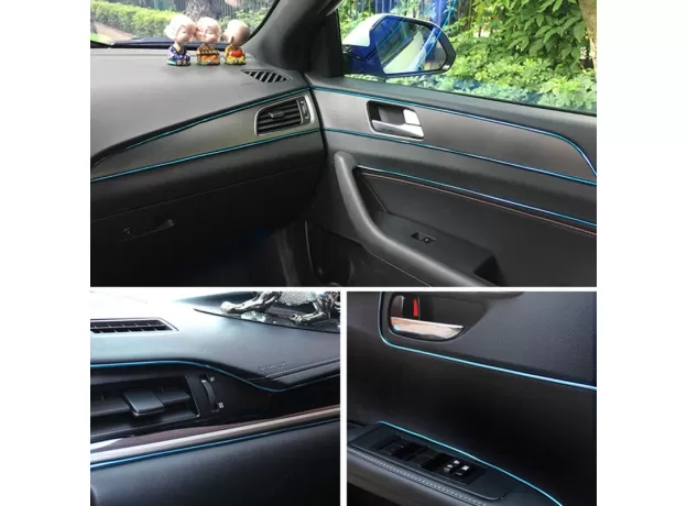 CAR STYLE INTERIOR TRIM WITH DECORATIVE MOLDING FASCIA DASHBOARD DOOR EDGE UNIVERSAL CAR ACCESSORIES