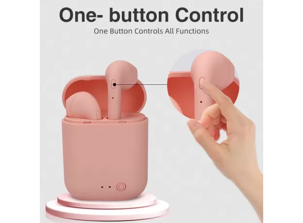 WIRELESS EARPHONES BLUETOOTH 5.0 EARPHONE TWS MATTE MACARON EARBUDS WITH MIC CHARGING BOX