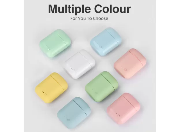 WIRELESS EARPHONES BLUETOOTH 5.0 EARPHONE TWS MATTE MACARON EARBUDS WITH MIC CHARGING BOX
