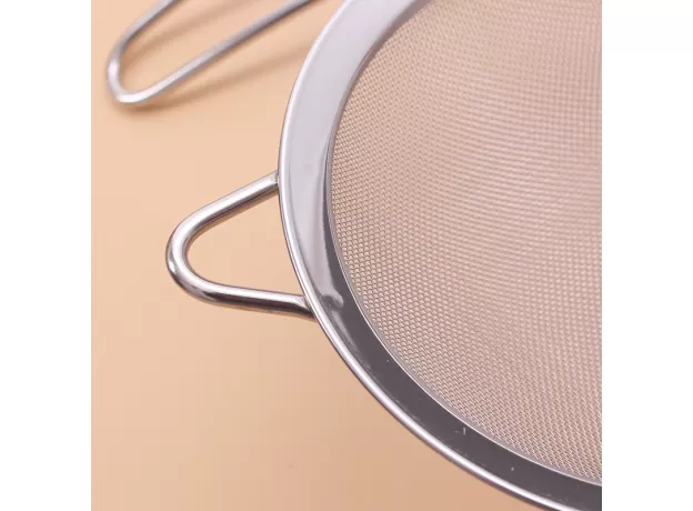 STAINLESS STEEL FINE MESH OIL STRAINER - PROFESSIONAL WIRE SKIMMER & FLOUR SIFTER