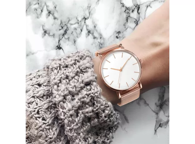 WOMEN WATCH ROSE GOLD MONTRE FEMME WOMEN'S MESH BELT ULTRA-THIN FASHION RELOJES PARA MUJER LUXURY