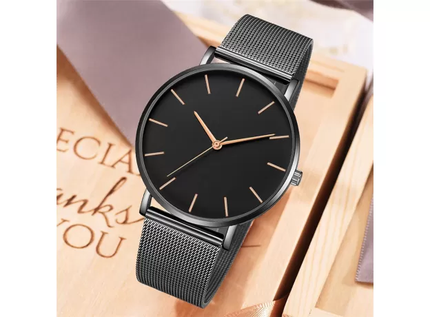 WOMEN WATCH ROSE GOLD MONTRE FEMME WOMEN'S MESH BELT ULTRA-THIN FASHION RELOJES PARA MUJER LUXURY