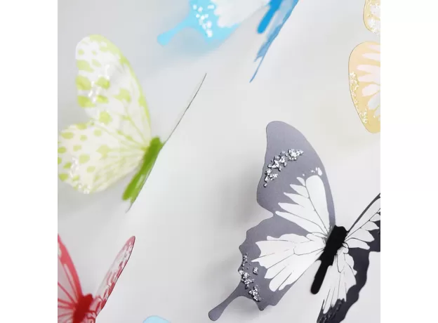 3D CRYSTAL BUTTERFLY WALL STICKERS - DECORATIVE MIRROR-EFFECT BUTTERFLY ART DECALS