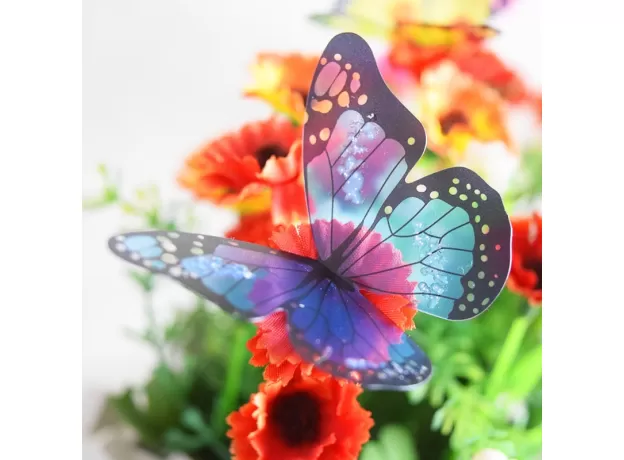 3D CRYSTAL BUTTERFLY WALL STICKERS - DECORATIVE MIRROR-EFFECT BUTTERFLY ART DECALS