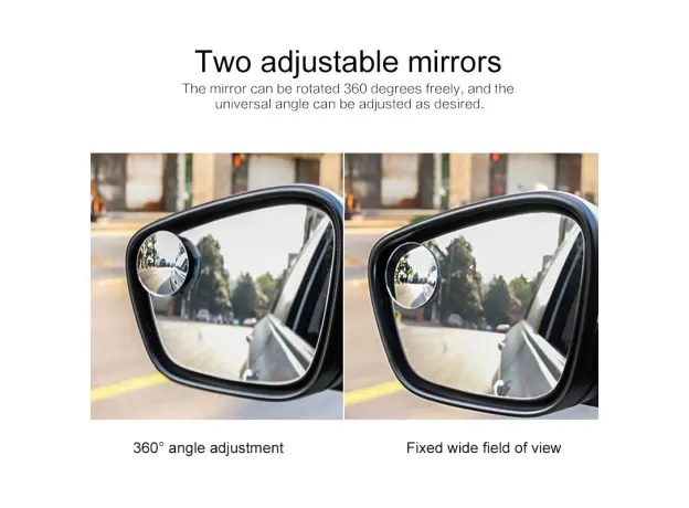 CAR VEHICLE DRIVER WIDE ANGLE ROUND CONVEX MIRROR BLIND SPOT AUTO REARVIEW CAR ACCESSORIES