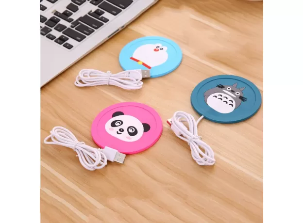 USB POWERED COFFEE CUP WARMER - CARTOON SILICONE TEA & DRINK HEATER PAD