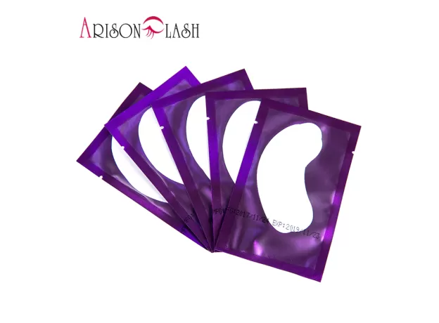 4-COLOR EYELASH EXTENSION PAPER PATCHES – LINT-FREE UNDER EYE PADS & GRAFTING STICKERS (50 PAIRS)