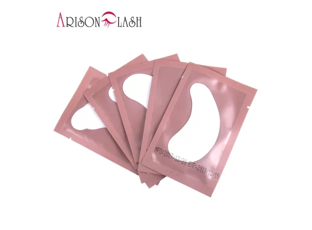 4-COLOR EYELASH EXTENSION PAPER PATCHES – LINT-FREE UNDER EYE PADS & GRAFTING STICKERS (50 PAIRS)