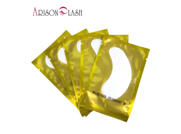 4-COLOR EYELASH EXTENSION PAPER PATCHES – LINT-FREE UNDER EYE PADS & GRAFTING STICKERS (50 PAIRS)