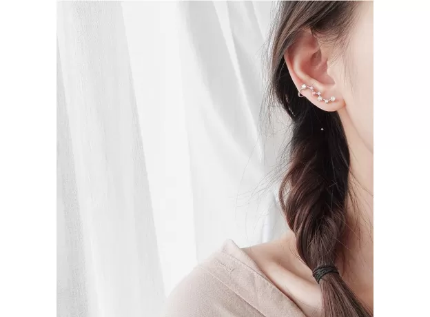 STERLING SILVER STAR STUD EARRINGS – ELEGANT ZIRCONIA SHINY STAR EARRINGS FOR WOMEN