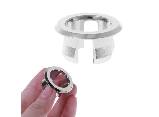 BATHROOM BASIN SINK OVERFLOW RING - DECORATIVE HOLE COVER | PROTECHSHOP