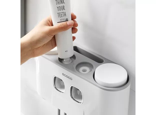 AUTOMATIC TOOTHPASTE DISPENSER & TOOTHBRUSH HOLDER SET - PROTECHSHOP UK