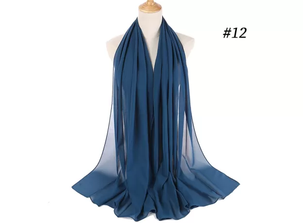 BUBBLE CHIFFON SCARF & HIJAB WRAP - PLAIN & SOLID COLOR SHAWLS | PROTECHSHOP