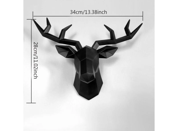 3D Deer Head Sculpture Home Decoration Accessories Geometric Deer