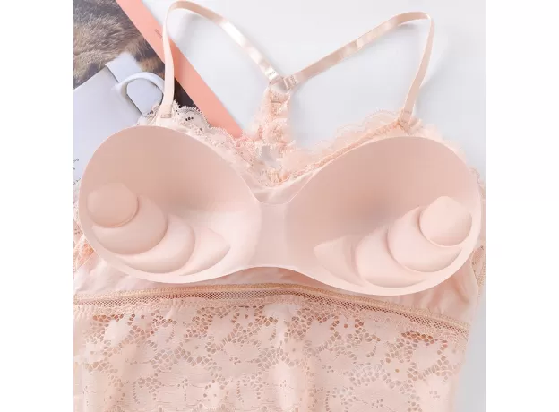 WOMEN’S LACE WRAPPED CHEST BRALETTE - PUSH-UP CROP TUBE | PROTECHSHOP