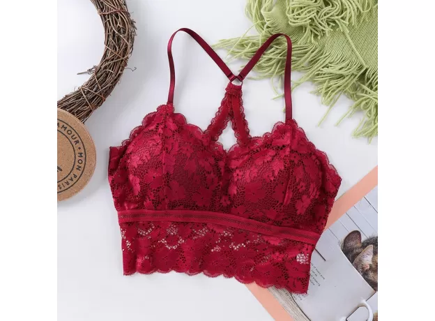 WOMEN’S LACE WRAPPED CHEST BRALETTE - PUSH-UP CROP TUBE | PROTECHSHOP