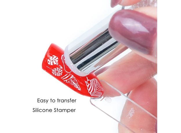 NAIL STAMPING PLATES SET - SILICONE SPONGE BRUSH & STENCILS | PROTECHSHOP