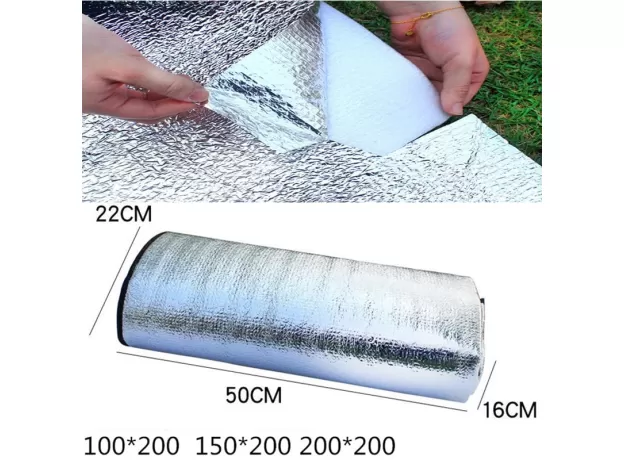 ALUMINUM FOIL EVA CAMPING MAT - WATERPROOF THERMAL PAD | PROTECHSHOP