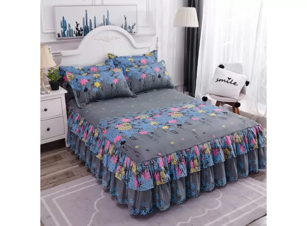 WEDDING BEDSPREAD SET WITH FREE PILLOWCASES - PROTECHSHOP