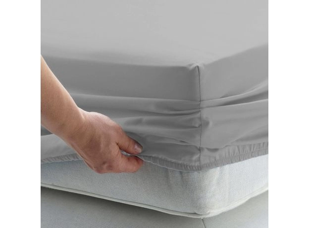 Solid Bed Sheet Fitted Sheet With Elastic Band Plain Bedding King Queen Size Bed Mattress Cover