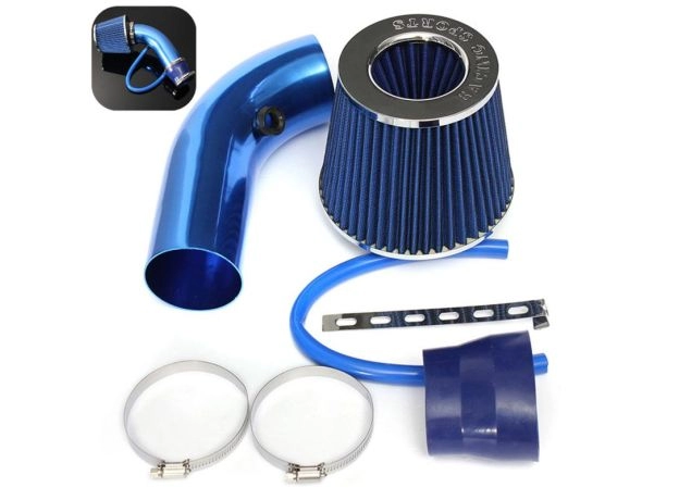 UNIVERSAL CAR AUTOMOBILE RACING CAR COLD AIR INTAKE SYSTEM TURBO INDUCTION PIPE TUBE+CONE AIR FILTER
