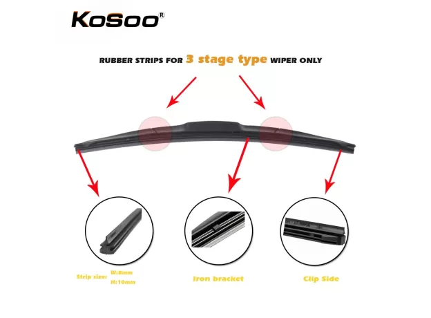 AUTO WINDSCREEN CAR WIPER BLADE REPLACEMENT REFILL STRIP RUBBER BANDS ACCESSORIES