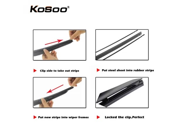 AUTO WINDSCREEN CAR WIPER BLADE REPLACEMENT REFILL STRIP RUBBER BANDS ACCESSORIES