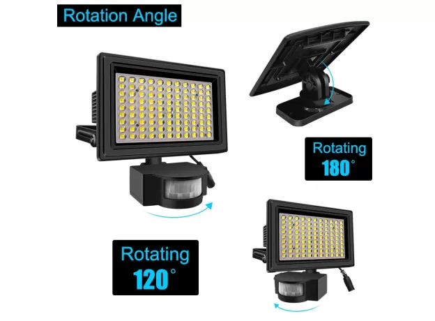 SOLAR POWER PIR MOTION SENSOR FLOOD WALL LIGHT WATERPROOF OUTDOOR INDOOR GARDEN SECURITY SOLAR LAMP
