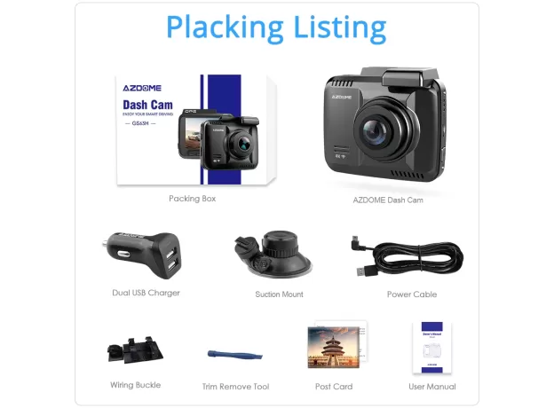 DUAL LENS BUILT IN GPS WIFI FHD 1080P FRONT + VGA REAR CAMERA CAR DVR RECORDER DASH CAM NIGHT VISION