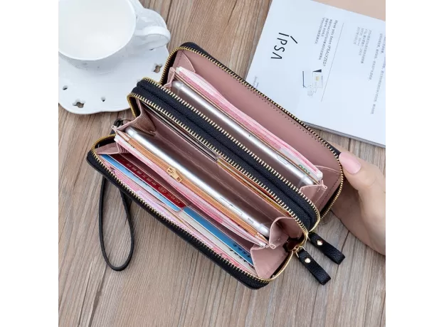 LONG WOMEN'S WALLET FEMALE PURSES TASSEL COIN PURSE CARD HOLDER WALLETS FEMALE PU LEATHER CLUTCH MONEY BAG