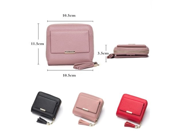 WOMEN WALLET COIN PURSES HOLDERS POCKET COWHIDE FEMALE SHORT WALLET ID CARD HOLDER