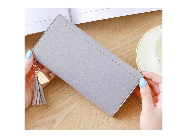 WOMEN'S WALLETS SIMPLE ZIPPER PURSES ENVELOP LONG WALLET WOMEN LONG SECTION CLUTCH WALLET SOFT PU LEATHER