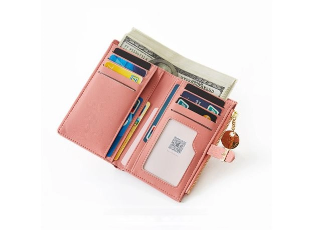 LEATHER SHORT WOMEN WALLET MANY DEPARTMENT LADIES SMALL CLUTCH MONEY COIN CARD HOLDERS PURSE SLIM