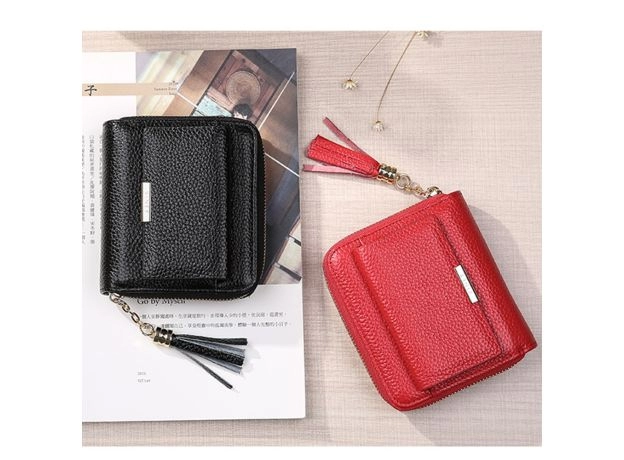 WOMEN WALLET COIN PURSES HOLDERS POCKET COWHIDE FEMALE SHORT WALLET ID CARD HOLDER