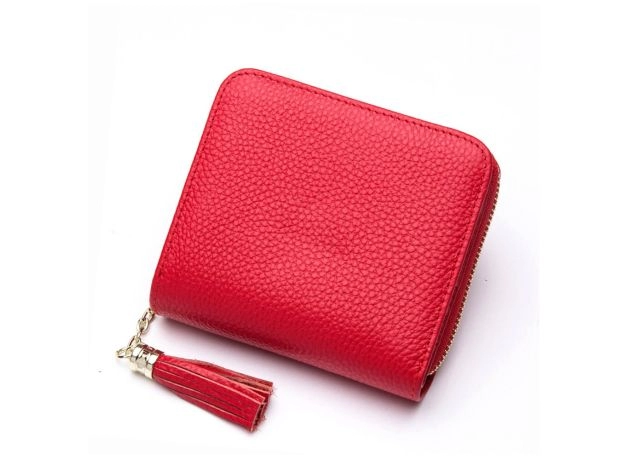 WOMEN WALLET COIN PURSES HOLDERS POCKET COWHIDE FEMALE SHORT WALLET ID CARD HOLDER
