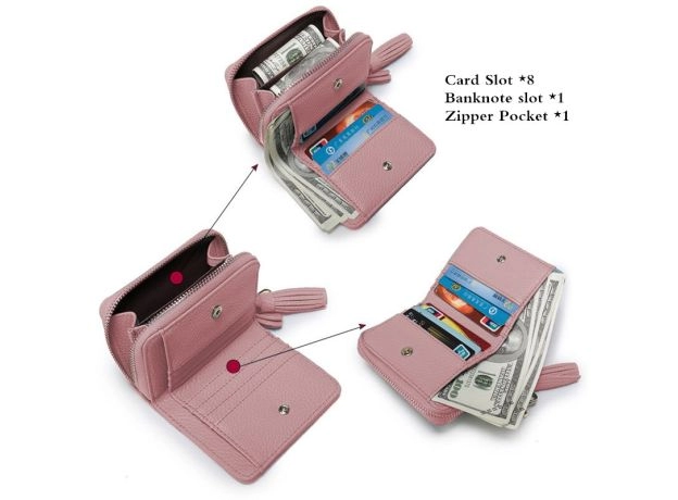 WOMEN WALLET COIN PURSES HOLDERS POCKET COWHIDE FEMALE SHORT WALLET ID CARD HOLDER